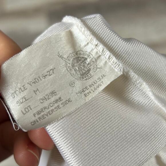 Vintage White Nylon Half Slip Skirt Floral Lace Hem Coquette 50s Lingerie - Picture 5 of 7